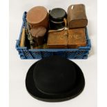 INTERESTING COLLECTION OF BOWLER HAT AND OTHER ITEMS