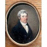 GEORGIAN PORTRAIT MINIATURE 5.5CM X 7CM - ORIGINAL CONDITION