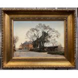 OIL ON BOARD - CHIBLET KENT BY MICHAEL JOHN HUNT 1975 - 34 X 24 CMS TO FRAME