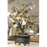 CLOISONNE BASE BONSAI TREE A/F 43CMS (H) APPROX