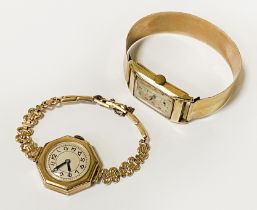 TWO VINTAGE GOLD WATCHES