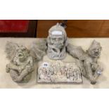 COLLECTION OF UPHAM GARDEN GARGOYLES