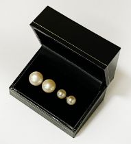 TWO SETS 9CT GOLD & PEARL EARRINGS
