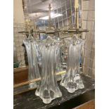 PAIR 1960'S CRYSTAL LAMPS 50CMS (H)