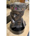 BRONZE BUST - COPY OF PRINCESS BY HOUSEMAN - 30CMS (H)