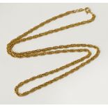 9 CARAT GOLD ROPE CHAIN 24 INCHES 16 GRAMS APPROX