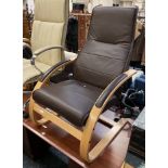 VERILLON BROWN LEATHER CHAIR