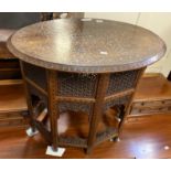 BRASS INLAID BENARES TABLE