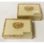 2 BOXES OF ROMEO JULIETA CIGARS