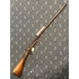 19THC PERCUSSION RIFLE WITH DE ACTIVATE CERTIFICATE