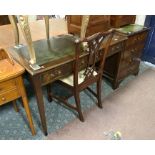 WRITING TABLE & CHAIR & 2 DRAWER FILING CABINET