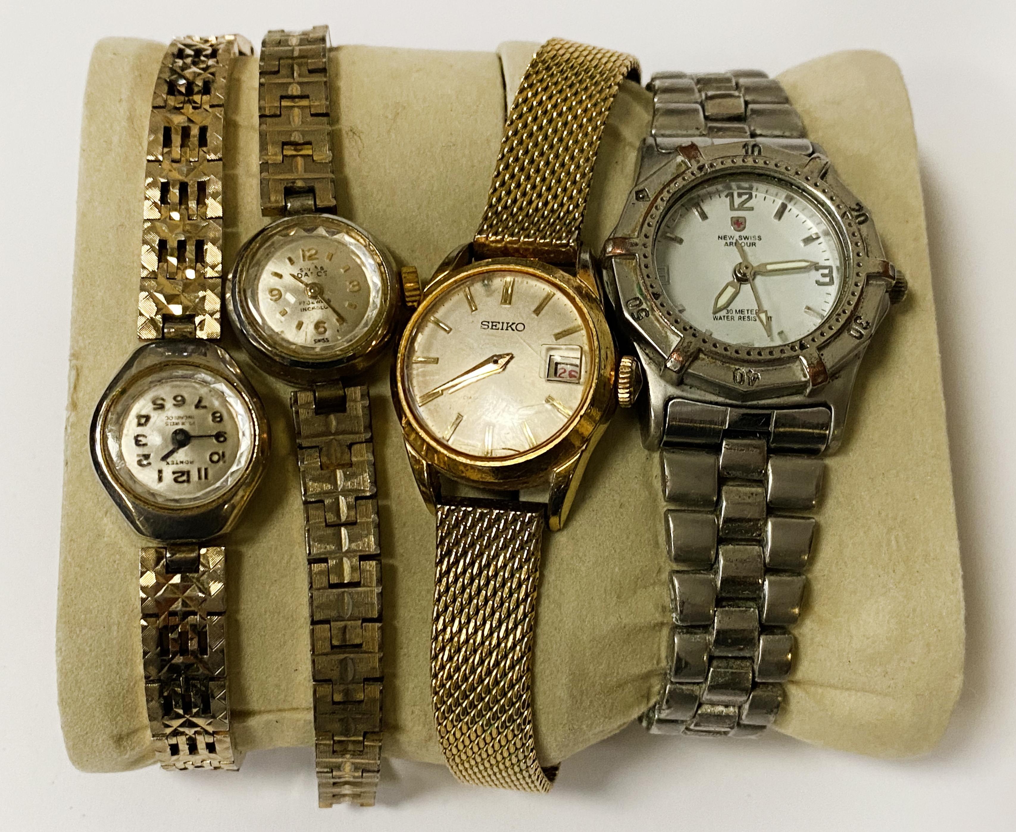 SEIKO LADIES WATCH & 3 OTHER WATCHES