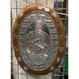 LARGE SILVER PLATED TROPHY SHIELD CIRCA 1913