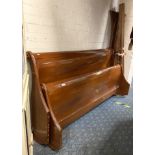 MAHOGANY SLEIGH BED FRAME - 6FT