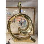 TIFFANY STYLE BRASS TABLE LAMP 49CMS (H)