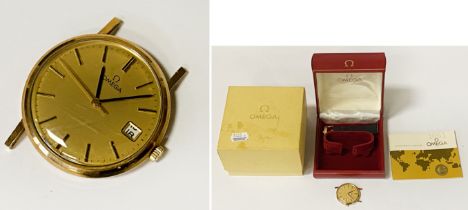 OMEGA GENTS WATCH A/F (NEEDS REPAIR TO LUG) BOXED