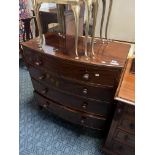 MAHOGANY FIVE DRAWER CHEST