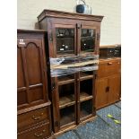 HARDWOOD GLASS FRONTED CABINET