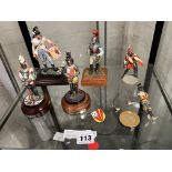 6 METAL SOLDIER FIGURINES