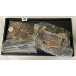 QTY. OF MIXED WORLD COINS & BANKNOTES