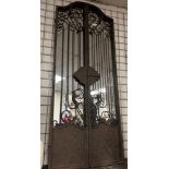 LARGE CAST IRON GATE MIRROR - 150 CMS (H) APPROX