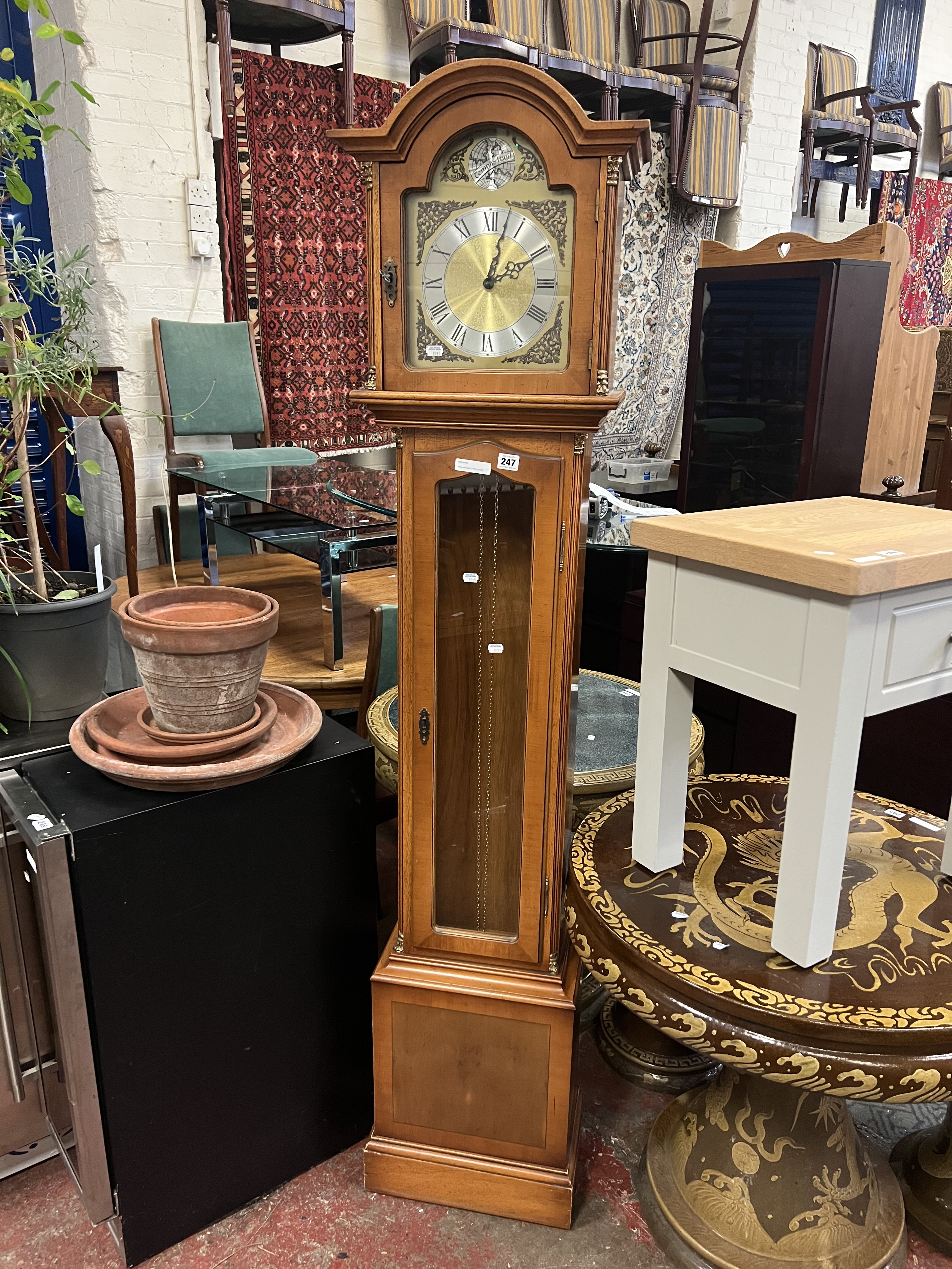 YEW GRANDFATHER CLOCK