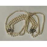 PEARL NECKLACE WITH 18 CT. GOLD CLASP
