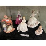 FIVE ROYAL DOULTON FIGURES