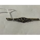18CT GOLD OLD CUT DIAMOND BROOCH - 5.6 GRAMS APPROX