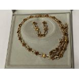 DESIGNER JEWELLERY SET INCL. NECKLACE, BRACELET & EARRINGS - SIGNED