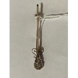 14CT GOLD OLD CUT DIAMOND BROOCH - 3.4 GRAMS APPROX