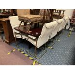 ROSEWOOD DINING TABLE & EIGHT CHAIRS