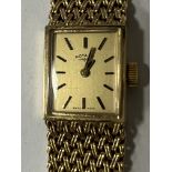 9CT GOLD LADIES ROTARY WATCH