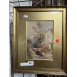 THREE GILT FRAMED PICTURES TO INCLUDE: JAMES EYRE ''EYRE OF DERBY'' 23 X 16 INNER FRAME (BOTH), WITH