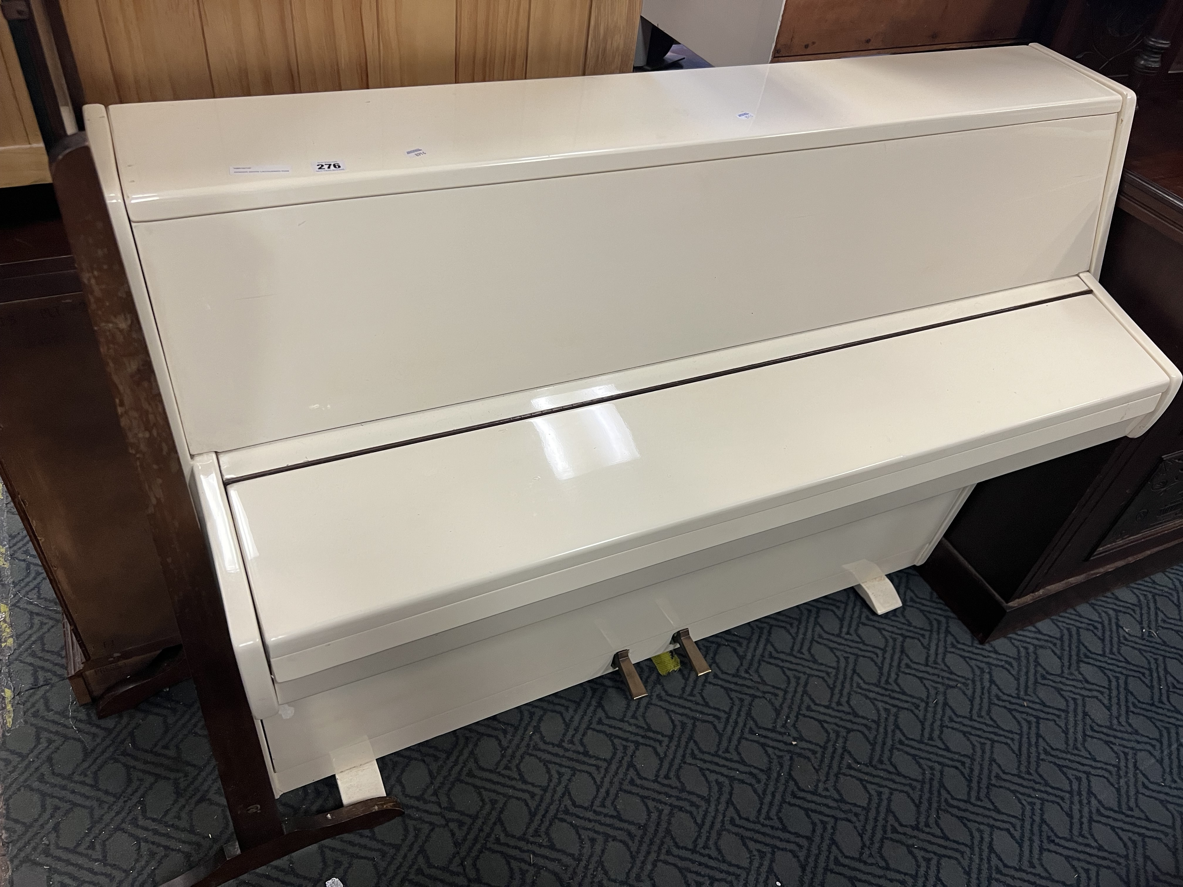 ZENDER WHITE LACQUERED PIANO FROM HARRODS