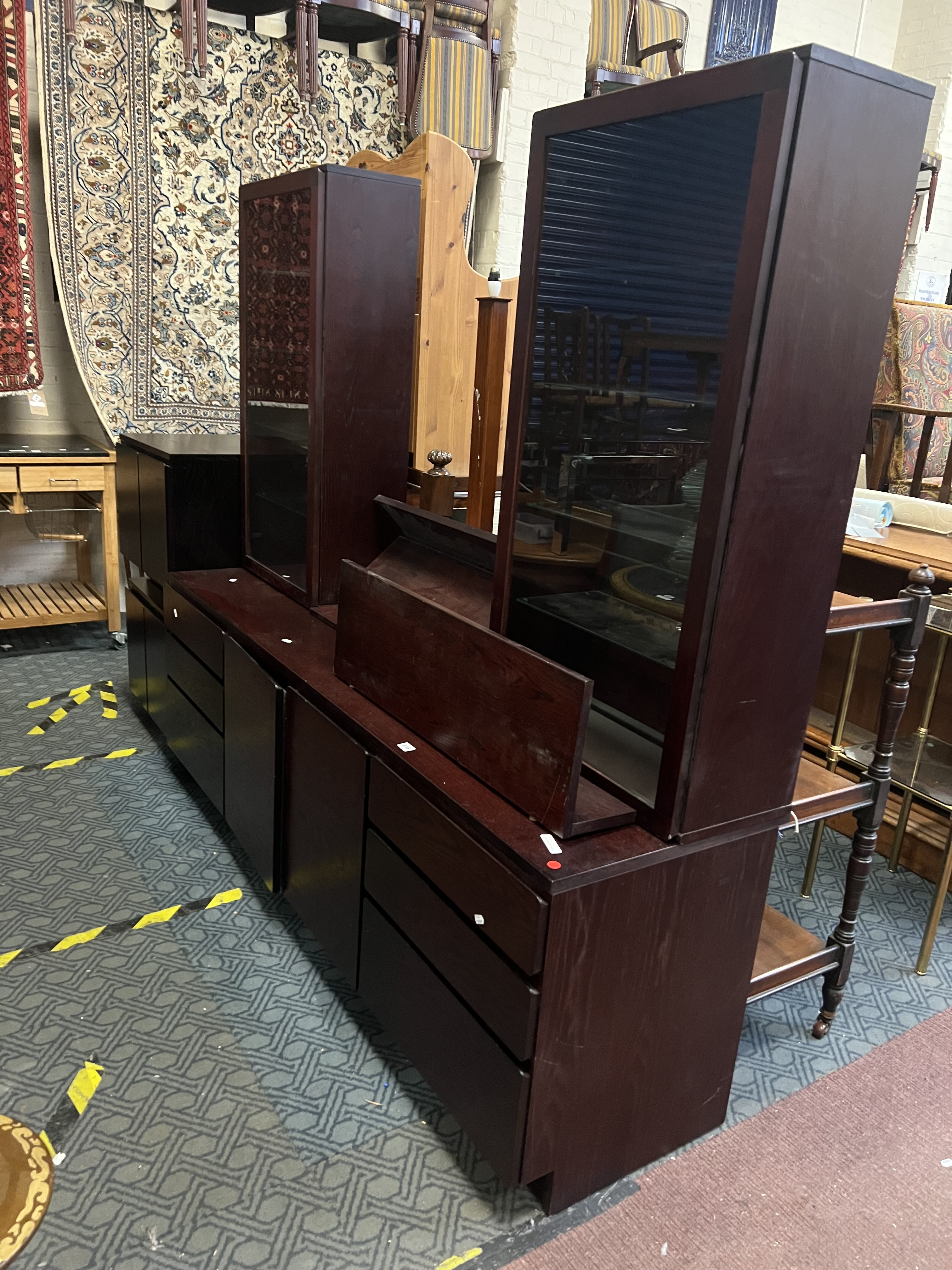 TAPLEY ROSEWOOD SIDEBOARD & UNITS