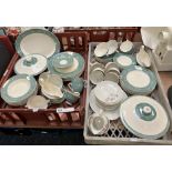 TWO TRAYS OF ROYAL DOULTON DINNER & TEA CHINA