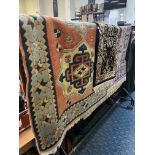 HAND KNOTTED RUG & TWO OTHERS