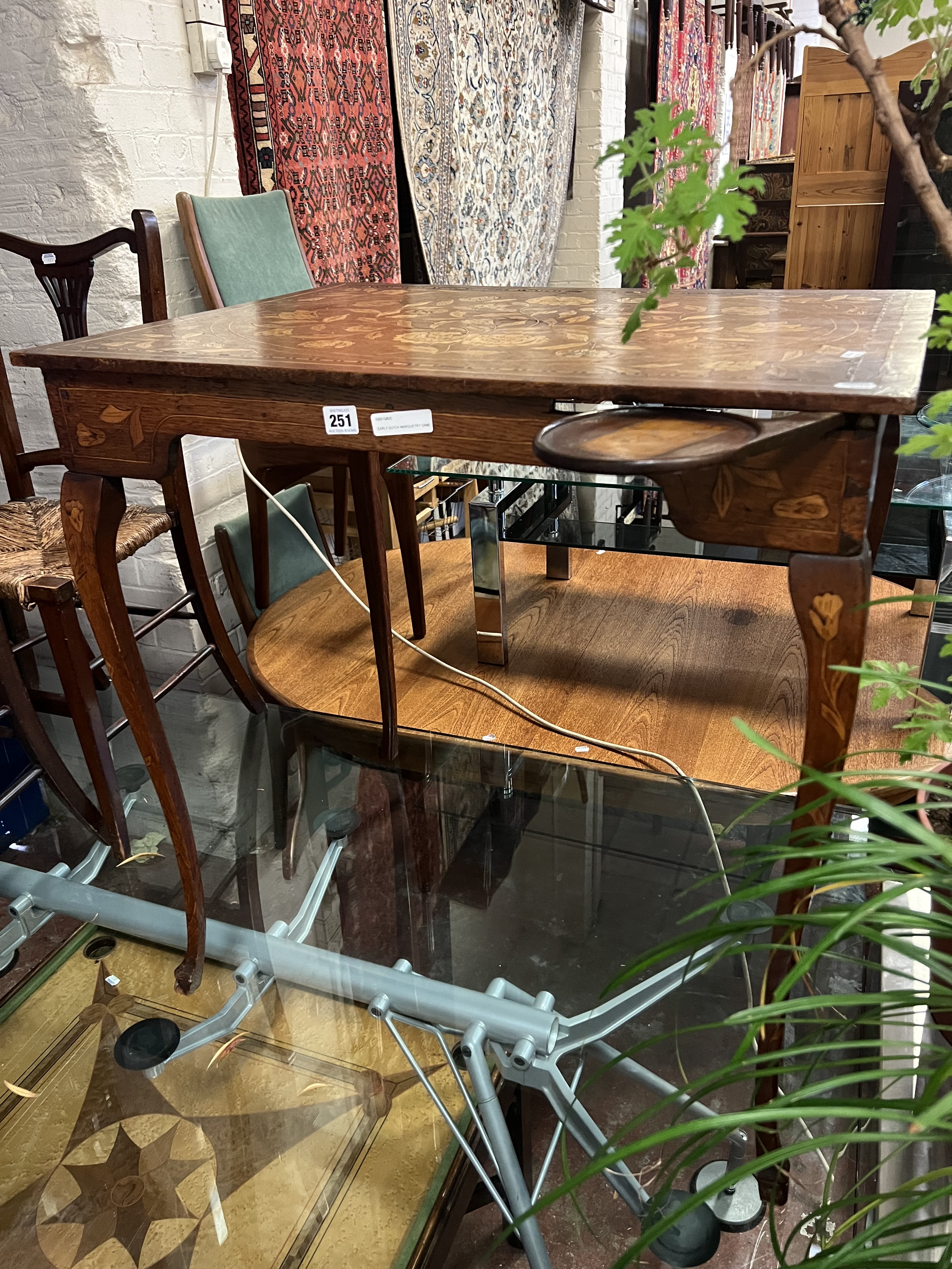 EARLY DUTCH MARQUETRY GAMES TABLE