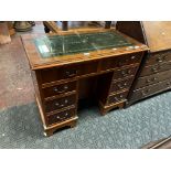 YEW LEATHER TOP KNEE HOLE DESK