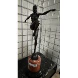 BRONZE ART DECO FIGURE