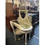 ORNATE DRESSING TABLE WITH STOOL