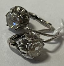 8CT GOLD 0.6 CARATS EACH DIAMOND PAIR OF EARRINGS