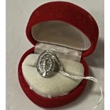 18CT GOLD 1.35 CARAT DIAMOND RING SIZE M - 6.3 GRAMS APPROX