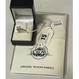 1.63 CARAT SOLITAIRE DIAMOND RING WITH W.G.I CERTIFICATE SIZE M/N