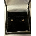 PAIR 18CT WHITE GOLD EARRINGS - DIAMOND APPROX 0.2 CT