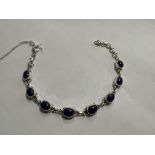 SILVER LAPIS LAZULI BRACELET