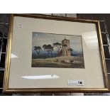 WATERCOLOUR BY KEATLEY OF FARM SCENE 24 X 12