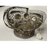 SILVER FILIGREE FRUIT BASKET - POSSIBLY 800 15OZ APPROX