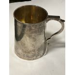 H/M SILVER TANKARD - 13 OZ'S 11.5CMS (H)